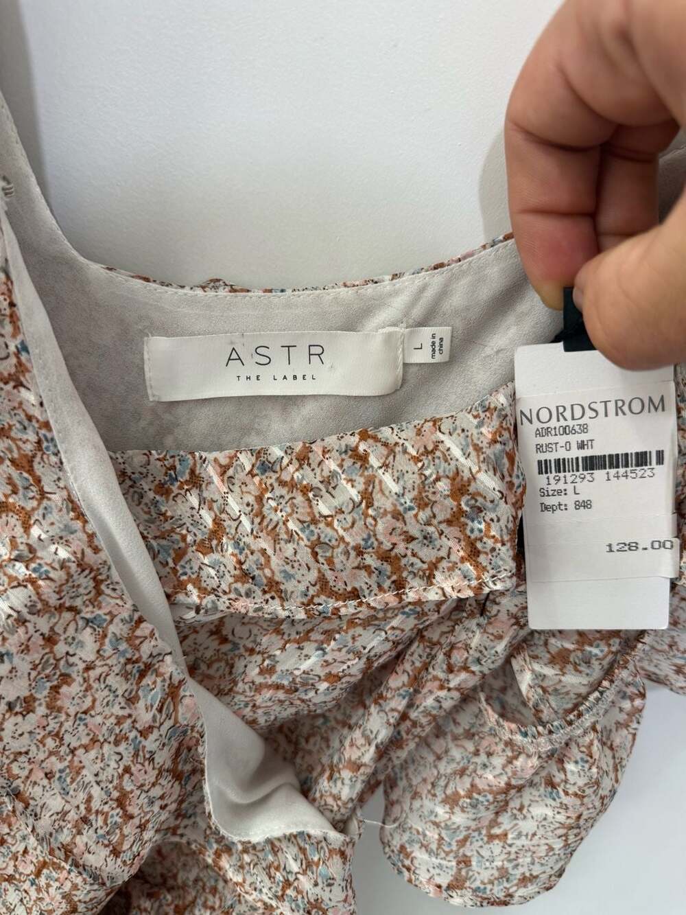 ASTR the Label Pemberley Floral Print Off-The-Shoulder Asymmetric Ruffle Maxi Dr - Picture 7 of 13